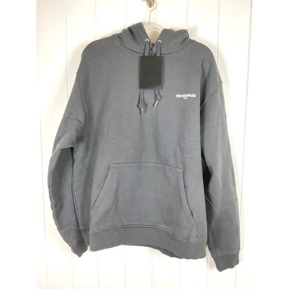 The Kooples NWT Faded Black Graphic‎ Heavyweight Hoodie Sweatshirt Size XL